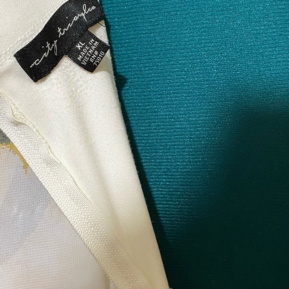 City Triangles White Colorful Floral Maxi Dress Size XL - Picture 5 of 6